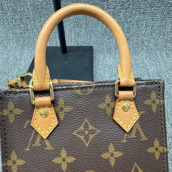 Louis Vuitton Petite Sac Plat Monogram Canvas Satchel fbcco1325-102125 - Picture 3 of 16